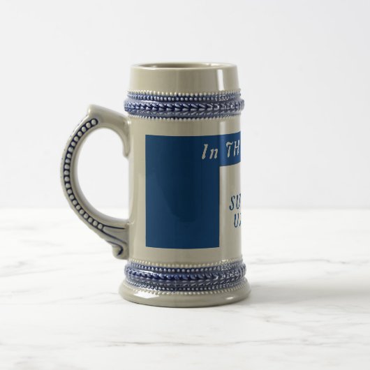 Gewerkschaft Slogan Bierglas (Links)