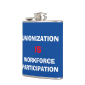 Gewerkschaft Slogan Flachmann (Links)