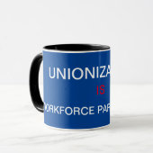 Gewerkschaft Slogan Tasse (Vorderseite Links)