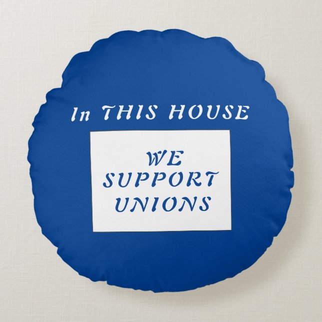 Gewerkschaft Sozialjustiz Rundes Kissen (Vorderseite)