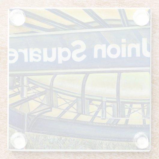 Gewerkschaft Square Glasuntersetzer (Rückseite)