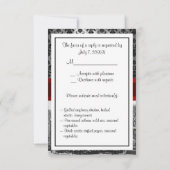 Gewerkschaft Square NYC Black Damask 211 UAWG 2 RSVP Karte (Rückseite)