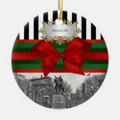 Gewerkschaft Square Park Winter NYC Blk Whisky Xma Keramikornament (Vorne)