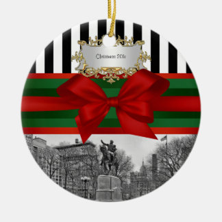 Gewerkschaft Square Park Winter NYC Blk Whisky Xma Keramikornament