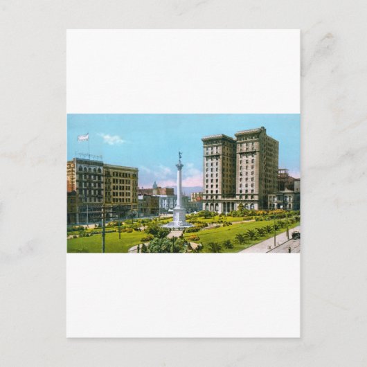 Gewerkschaft Square und St. Francis Hotel Postkarte (Vorderseite)