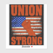 Gewerkschaft stark aufkleber (Blatt)