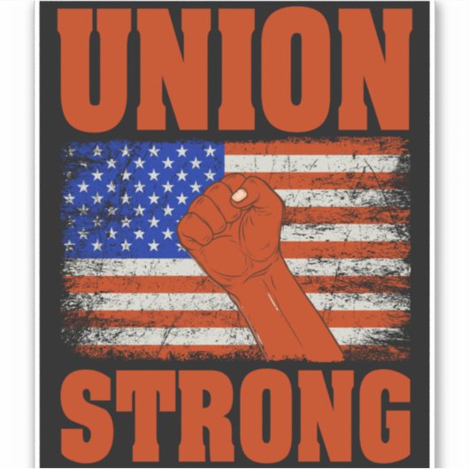 Gewerkschaft stark aufkleber (Vorderseite)