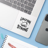 Gewerkschaft stark - Mitarbeiter von Gewerkschafte Aufkleber (Laptop mit iPhone)