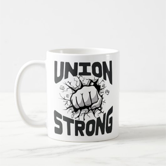 Gewerkschaft stark - Mitarbeiter von Gewerkschafte Kaffeetasse (Links)