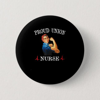 Gewerkschaft stark und solidarisch und Krankenschw Button