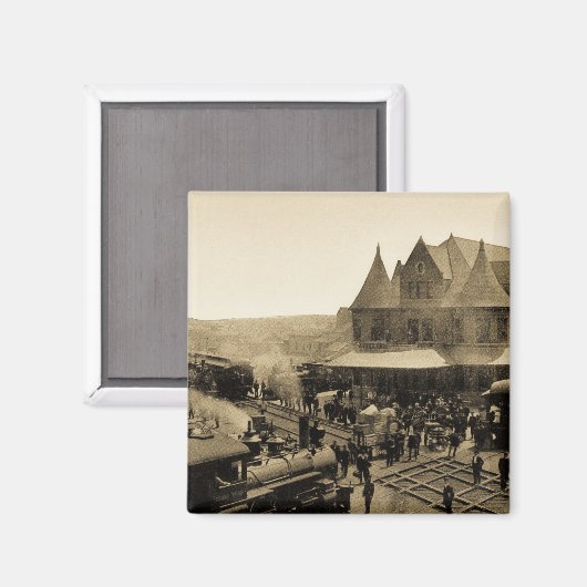 Gewerkschaft Station, Durand, Michigan Magnet (Vorderseite/Rückseite)