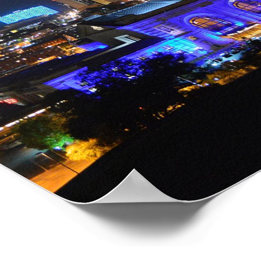 Gewerkschaft Station in Blue, Kansas City (16x12) Poster (Ecke)