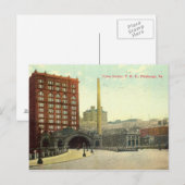 Gewerkschaft Station, Pittsburgh PA 1910 Vintag Postkarte (Vorne/Hinten)