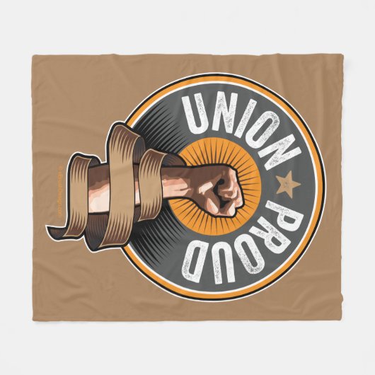 Gewerkschaft stolz fleecedecke (Vorderseite (Horizontal))