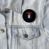 Gewerkschaft Strong Labour Day Messy Bun USA Flag Button (Beispiel)