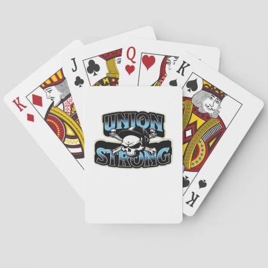 Gewerkschaft Strong Pro Gewerkschaft Hard Hat Gewe Spielkarten (Rückseite)