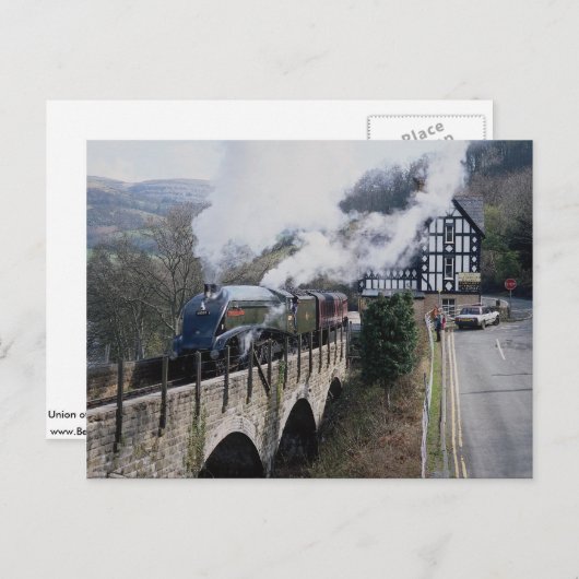 Gewerkschaft Südafrika Dampfzug auf Berwyn Viadu Postkarte (Vorne/Hinten)