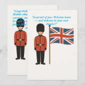 Gewerkschaft & Tee - Britische Staatsbürgerschafts Feiertagskarte (Vorne/Hinten)