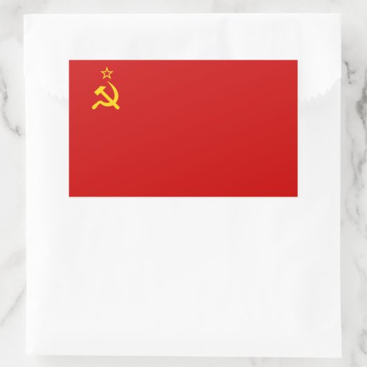 Gewerkschaft/UdSSR/CCCP Rechteckiger Aufkleber (Tasche)