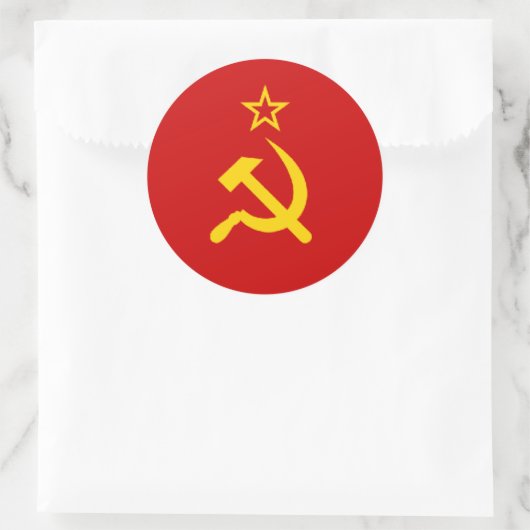 Gewerkschaft/UdSSR/CCCP Runder Aufkleber (Tasche)
