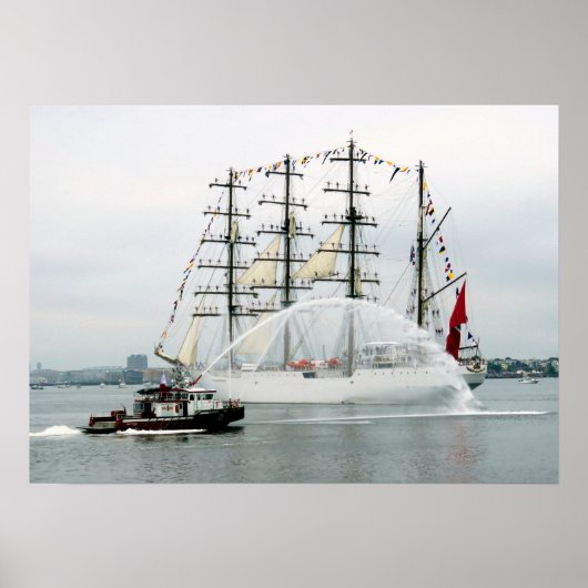 Gewerkschaft und Feuerboot Poster (Vorne)