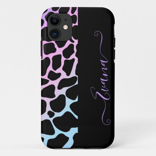 Gewerkschaft und Schwarz Cow Spots individuelle Na Case-Mate iPhone Hülle (Rückseite)