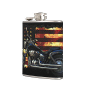 Gewerkschaft, US Flagge, Motorrad, Flachmann (Links)