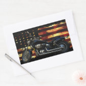 Gewerkschaft, US Flagge, Motorrad Rechteckiger Aufkleber (Umschlag)