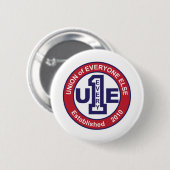 GEWERKSCHAFT von JEDER SONST/WEISS Button (Vorne & Hinten)