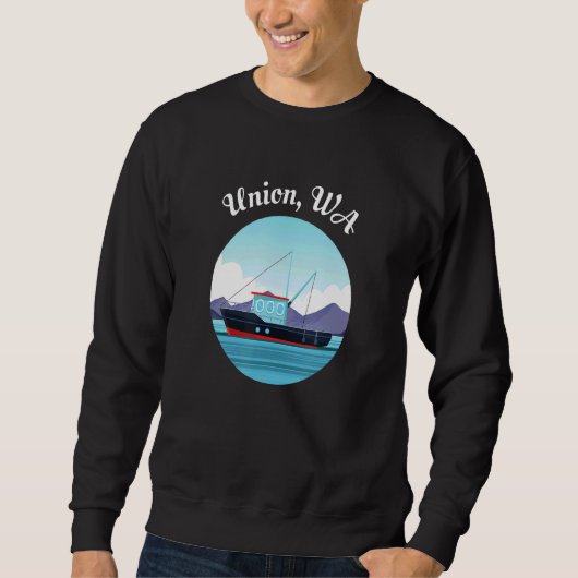 Gewerkschaft Washington Fischerboot Fischerei Art Sweatshirt (Vorderseite)