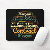 Gewerkschaft Word Cloud Circle Mousepad (Mit Mouse)