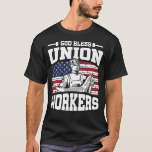Gewerkschaft Worker Apparel American Flag bunt lus T-Shirt