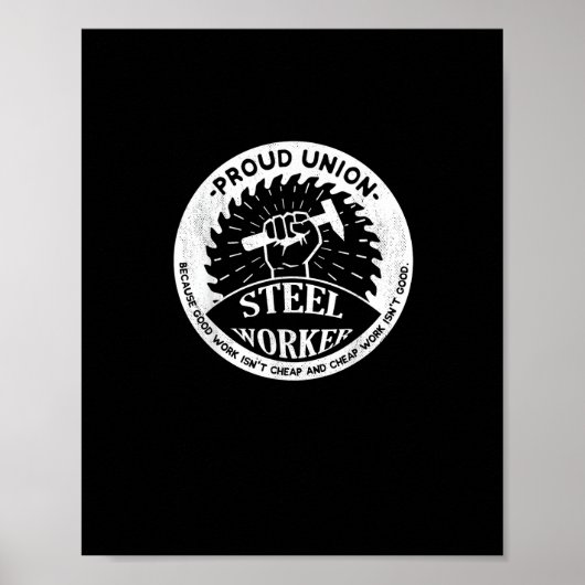 Gewerkschaft Worker Design - Strong Steel Worker A Poster (Vorne)