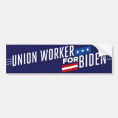 Gewerkschaft Worker for Biden 2024 Autoaufkleber (Vorne)