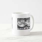 Gewerkschaft Zentralpazifik Vintage Eisenbahn Logo Kaffeetasse (VorderseiteRechts)
