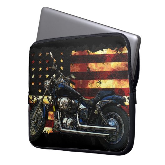 Gewerkschaft, Ziviler Krieg, Motorrad, Hog Laptopschutzhülle (Vorderseite Links)