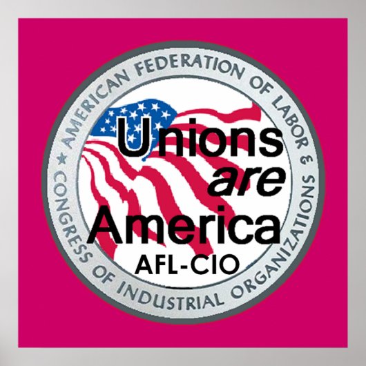 Gewerkschaften am Arbeitstag POSTER Print (Vorne)