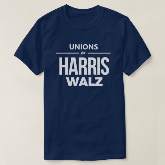 Gewerkschaften für Harris Walz T-Shirt (Design vorne)