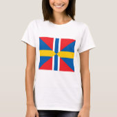 Gewerkschafts-Flagge Norwegens Schweden T-Shirt (Vorderseite)