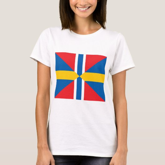 Gewerkschafts-Flagge Norwegens Schweden T-Shirt (Vorderseite)