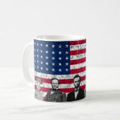 Gewerkschafts-Helder und die amerikanische Flagge Kaffeetasse (Vorderseite Links)