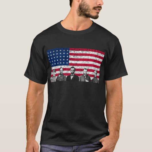 Gewerkschafts-Helder und die amerikanische Flagge T-Shirt (Vorderseite)