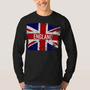Gewerkschafts-Jack beunruhigte England-Flagge T-Shirt