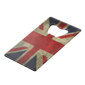 Gewerkschafts-Jack-BRITISCHE britische Flagge von Kreditkartenflaschenöffner (Vorderseite Schrägansicht)