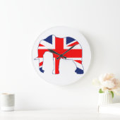 Gewerkschafts-Jack-britische Elefant-Uhr Große Wanduhr (Zuhause)