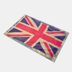 GEWERKSCHAFTS-JACK-FLAGGE Grunge + Ihre Idee Fußmatte