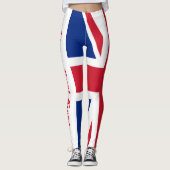 Gewerkschafts-Jack Großbritannien Ihr Text Leggings (Vorderseite)