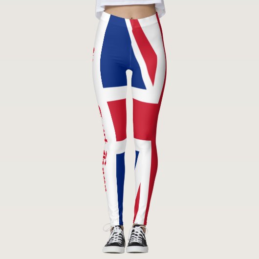 Gewerkschafts-Jack Großbritannien Ihr Text Leggings (Vorderseite)