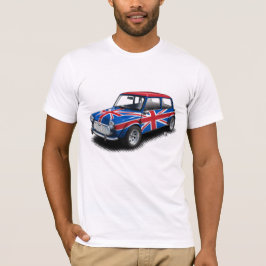 Gewerkschafts-Jack-klassisches Miniauto auf weißem T-Shirt