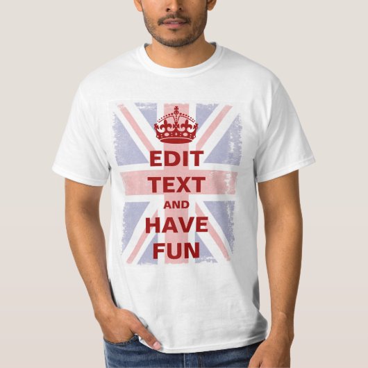 Gewerkschafts-Jack mit Ihrem eigenen Text T-Shirt (Vorderseite)